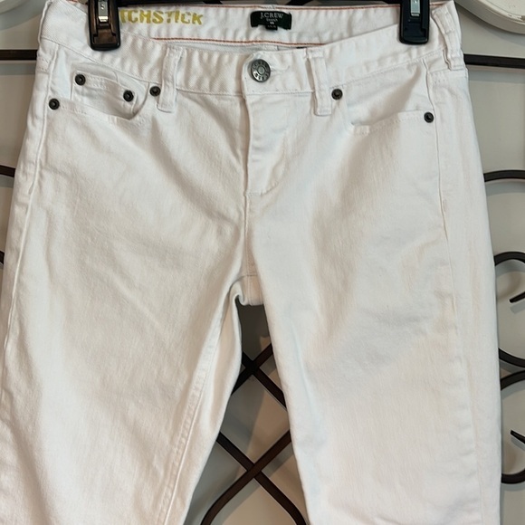 NWOT J. CREW MATCHSTICK SKINNY STRETCH JEANS WHITE SIZE 27/R - Picture 3 of 10